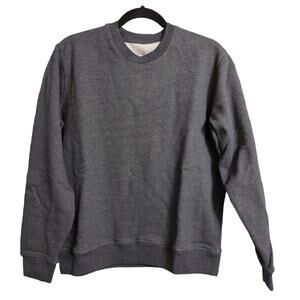 Everlane Mens The Track Crewneck Sweatshirt Dark Heather Gray Size S